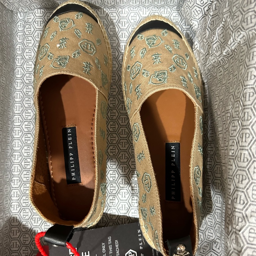 Phillipp Plein Canvas espadrillas embroider size 37